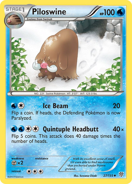 Piloswine 27/135 Reverse Uncommon - MissingNo.