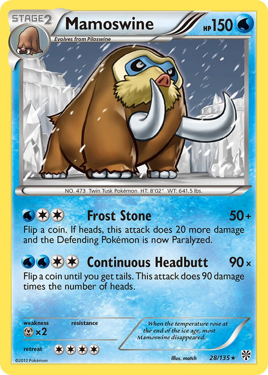 Mamoswine 28/135 Reverse Rare - MissingNo.