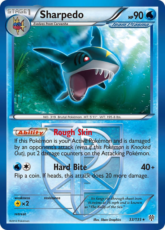 Sharpedo 33/135 Reverse Rare - MissingNo.