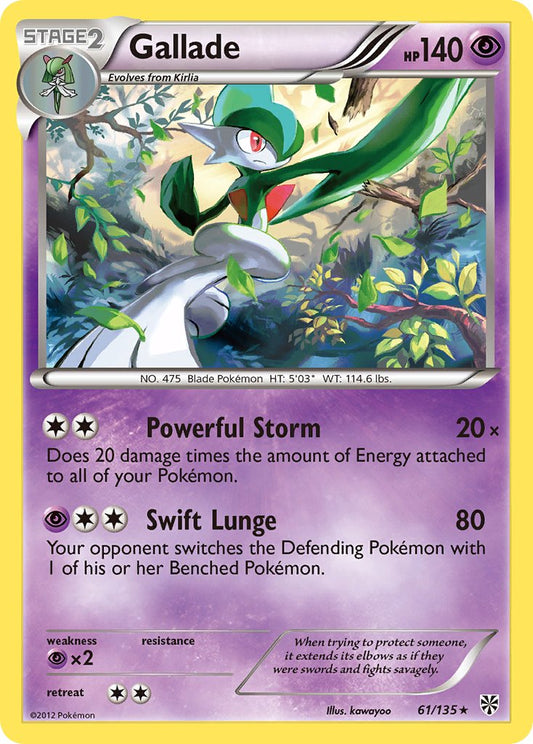 Gallade 61/135 Reverse Rare - MissingNo.