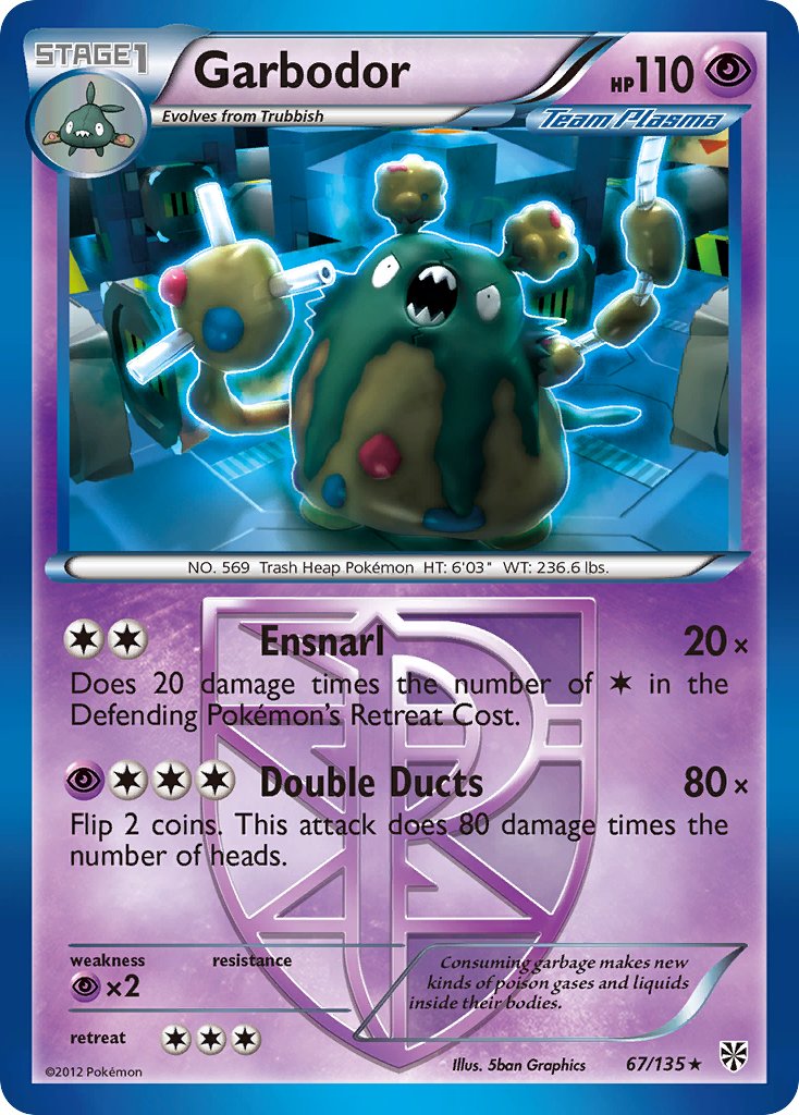 Garbodor 67/135 Reverse Rare - MissingNo.
