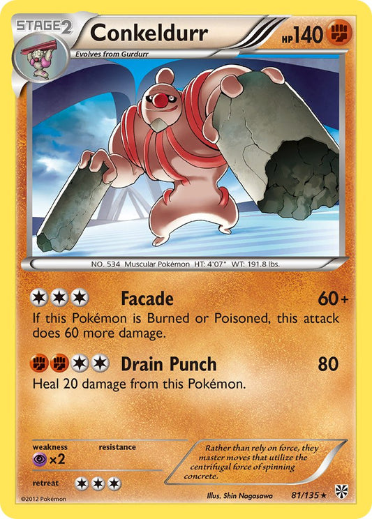 Conkeldurr 81/135 Non-Holo Rare - MissingNo.