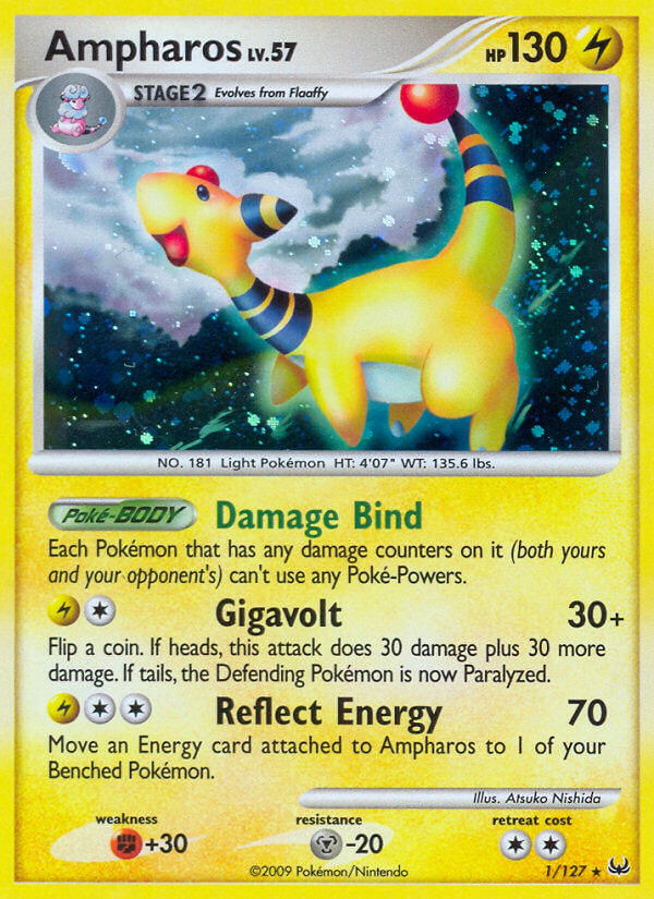Ampharos 1/127 Holo Rare - MissingNo.