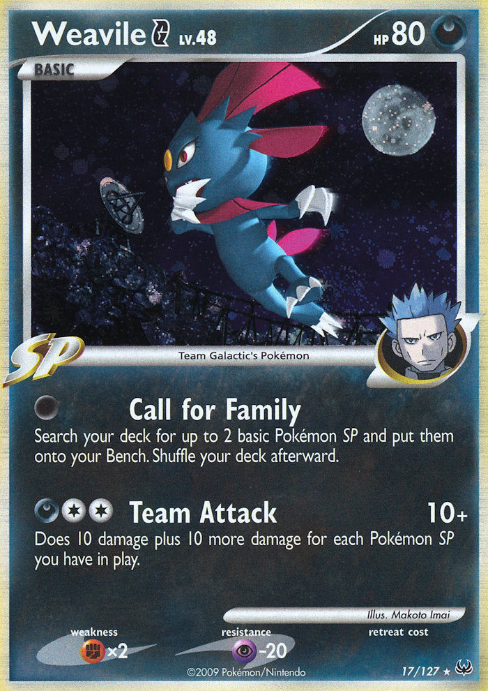 Weavile G 17/127 Holo Rare - MissingNo.