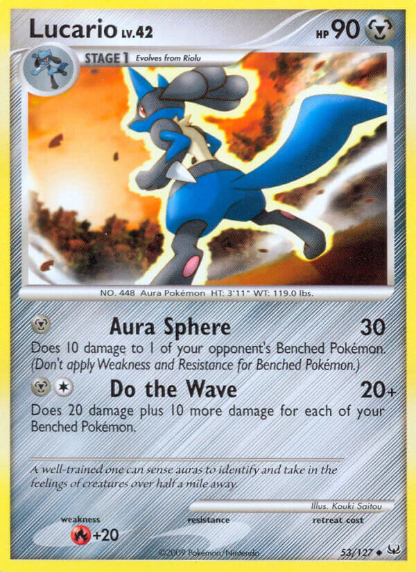 Lucario 53/127 Staff Prerelease Stamp Promo - MissingNo.