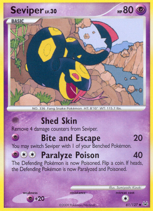 Seviper 61/127 Reverse Uncommon - MissingNo.