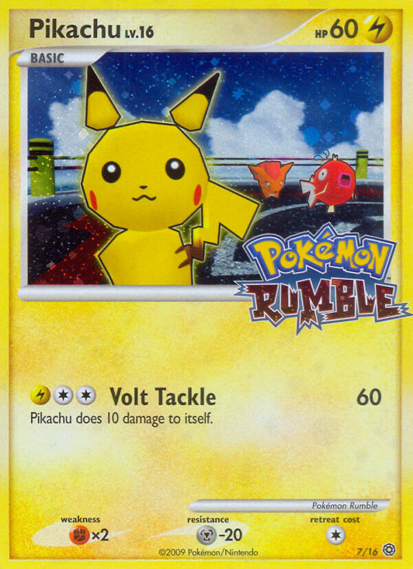 Pikachu 7/16 Pokémon Rumble Stamp - MissingNo.