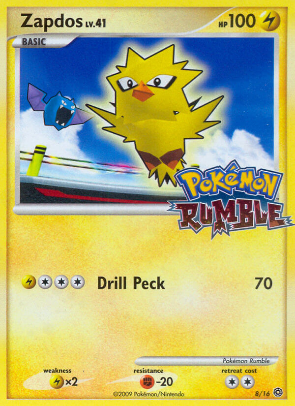 Zapdos 8/16 Pokémon Rumble Stamp - MissingNo.