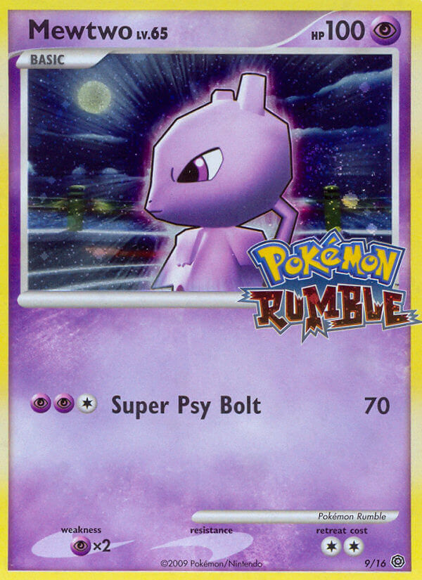 Mewtwo 9/16 Pokémon Rumble Stamp - MissingNo.