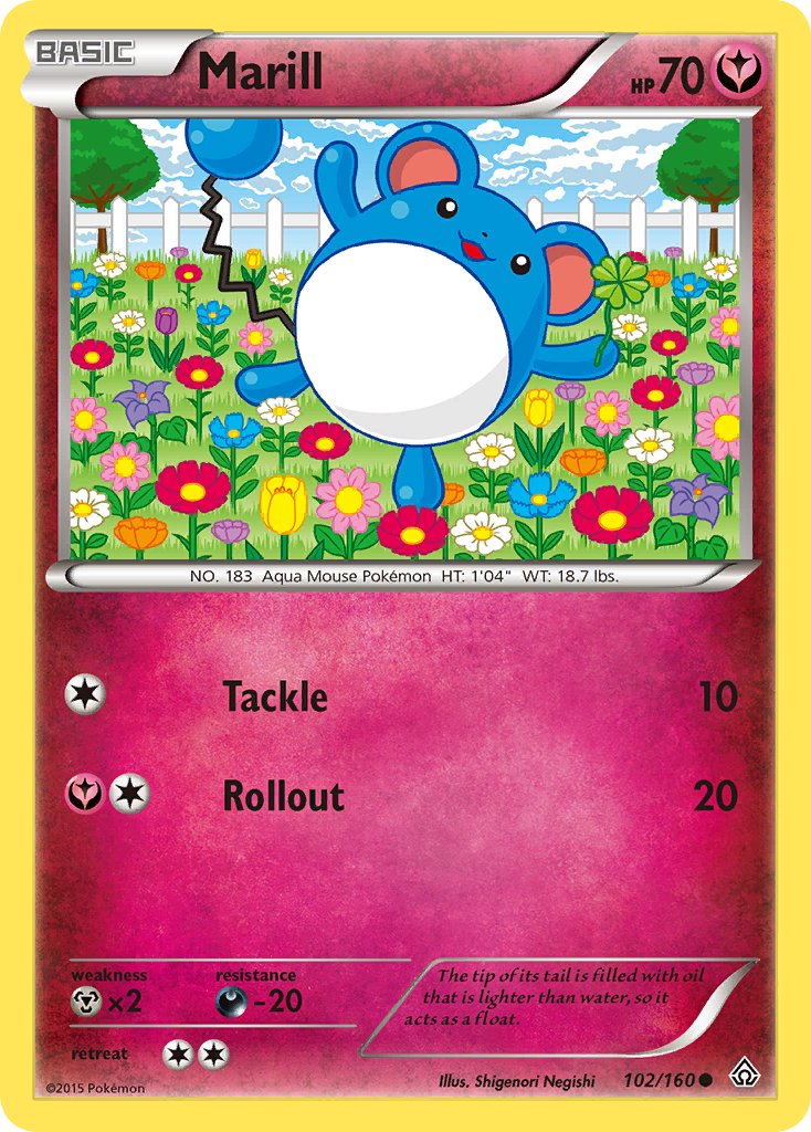 Marill 102/160 Reverse Common - MissingNo.