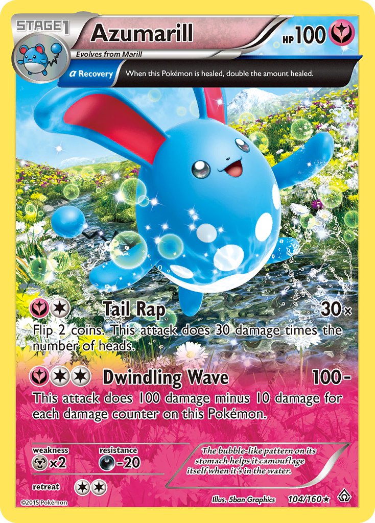 Azumarill 104/160 Reverse Rare - MissingNo.