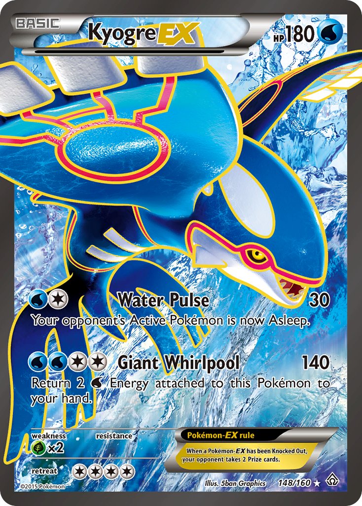 Kyogre EX 148/160 Holo Ultra Rare EX - MissingNo.