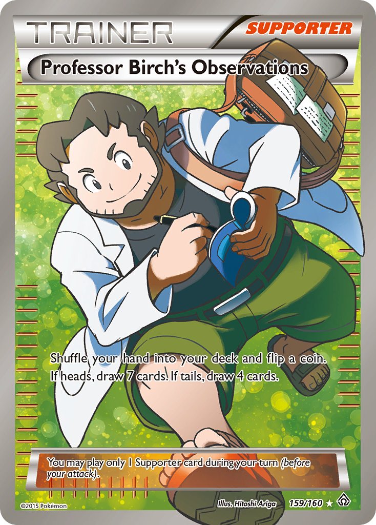 Professor Birch's Observations 159/160 Holo Ultra Rare - MissingNo.