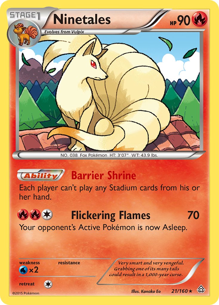 Ninetales 21/160 Reverse Rare - MissingNo.