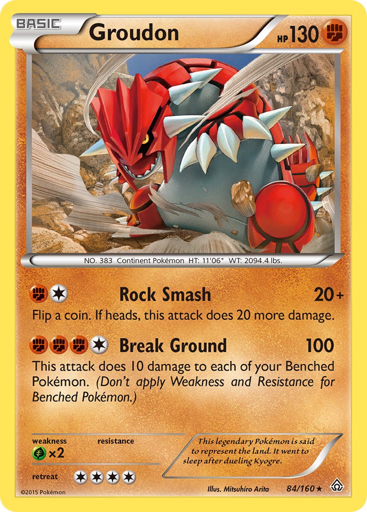 Groudon 84/160 Non-Holo Rare - MissingNo.