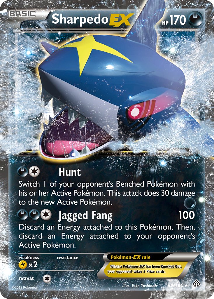 Sharpedo EX 91/160 Holo Rare EX - MissingNo.