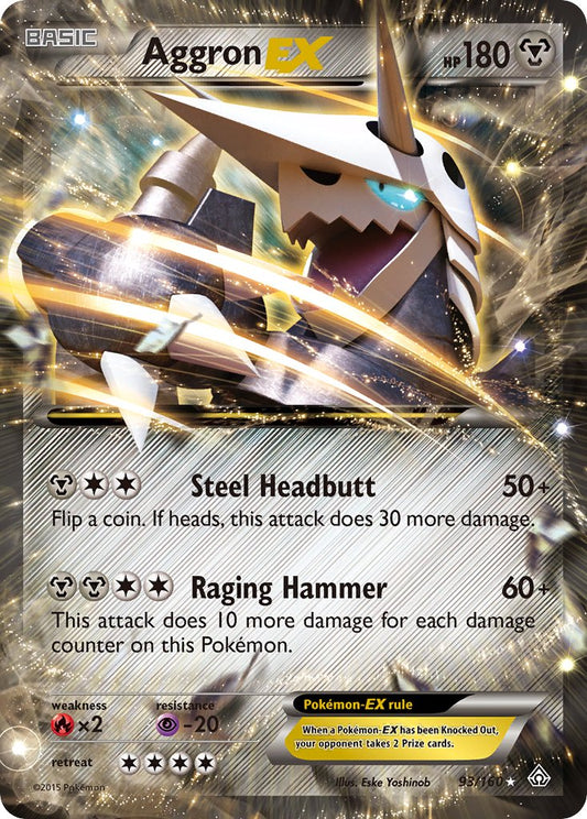 Aggron EX 93/160 Holo Rare EX - MissingNo.