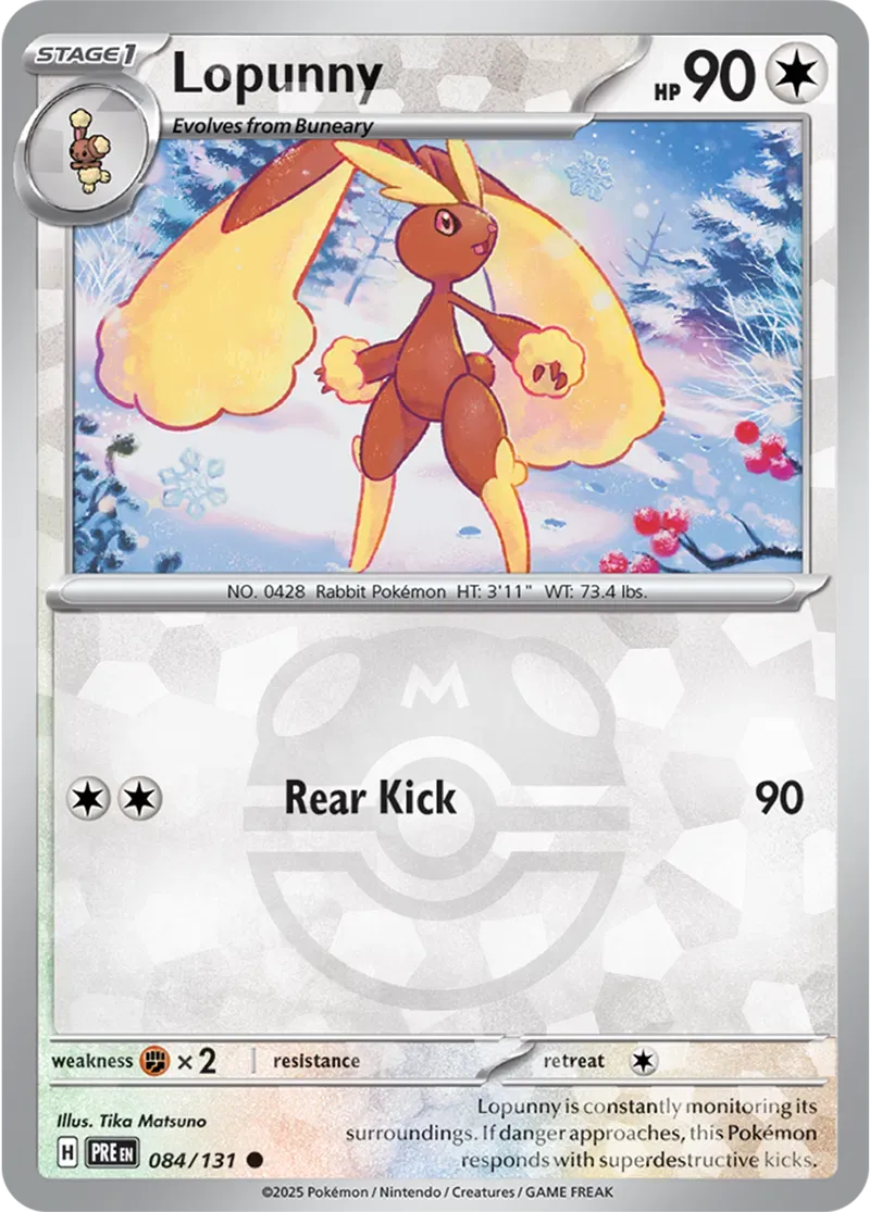 Lopunny 84/131 Master Ball Holo Common - MissingNo.