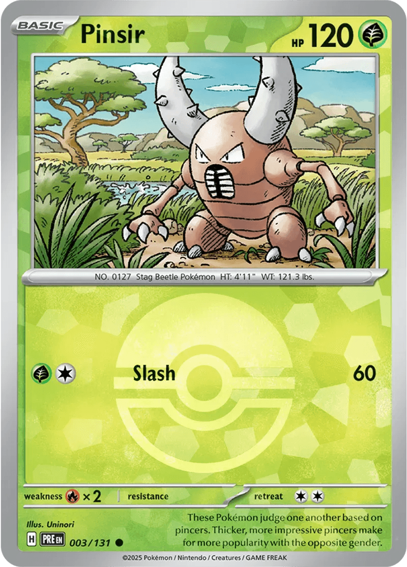 Pinsir 3/131 Poké Ball Holo Common - MissingNo.