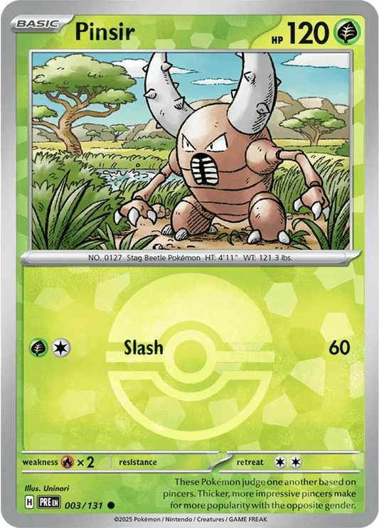 Pinsir 3/131 Poké Ball Holo Common - MissingNo.