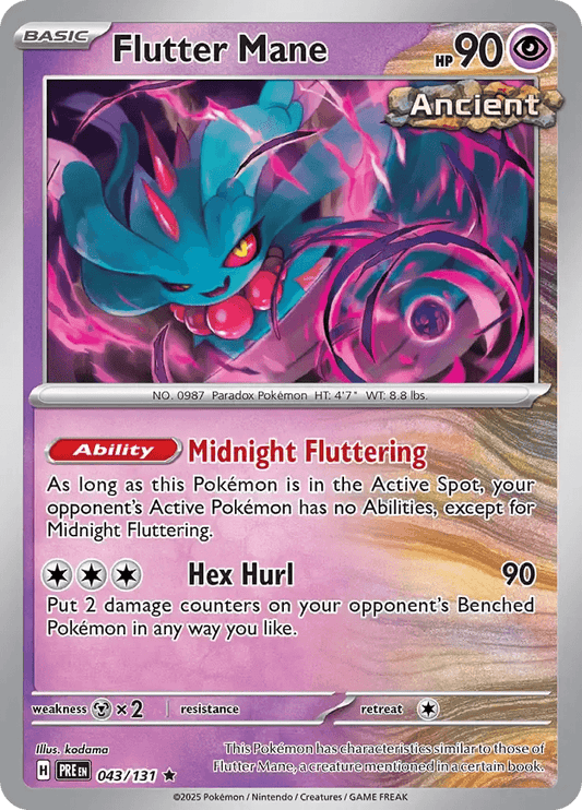 Flutter Mane 43/131 Holo Rare - MissingNo.
