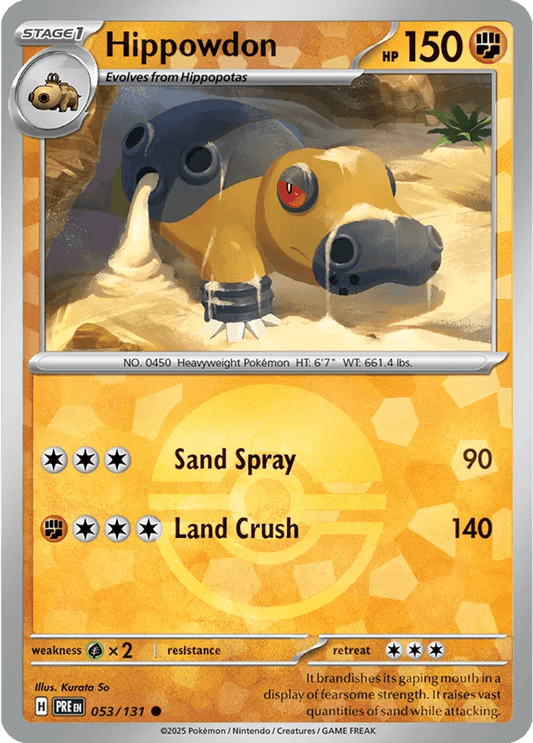 Hippowdon 53/131 Poké Ball Holo Common - MissingNo.