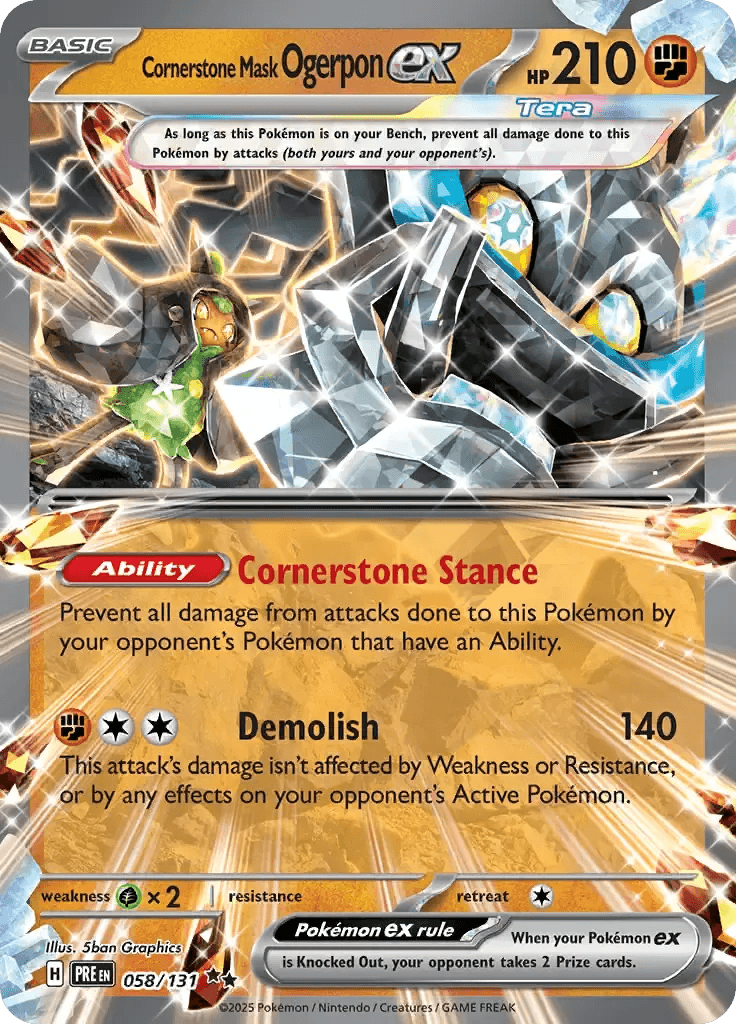 Cornerstone Mask Ogerpon ex 58/131 Double Rare ex - MissingNo.