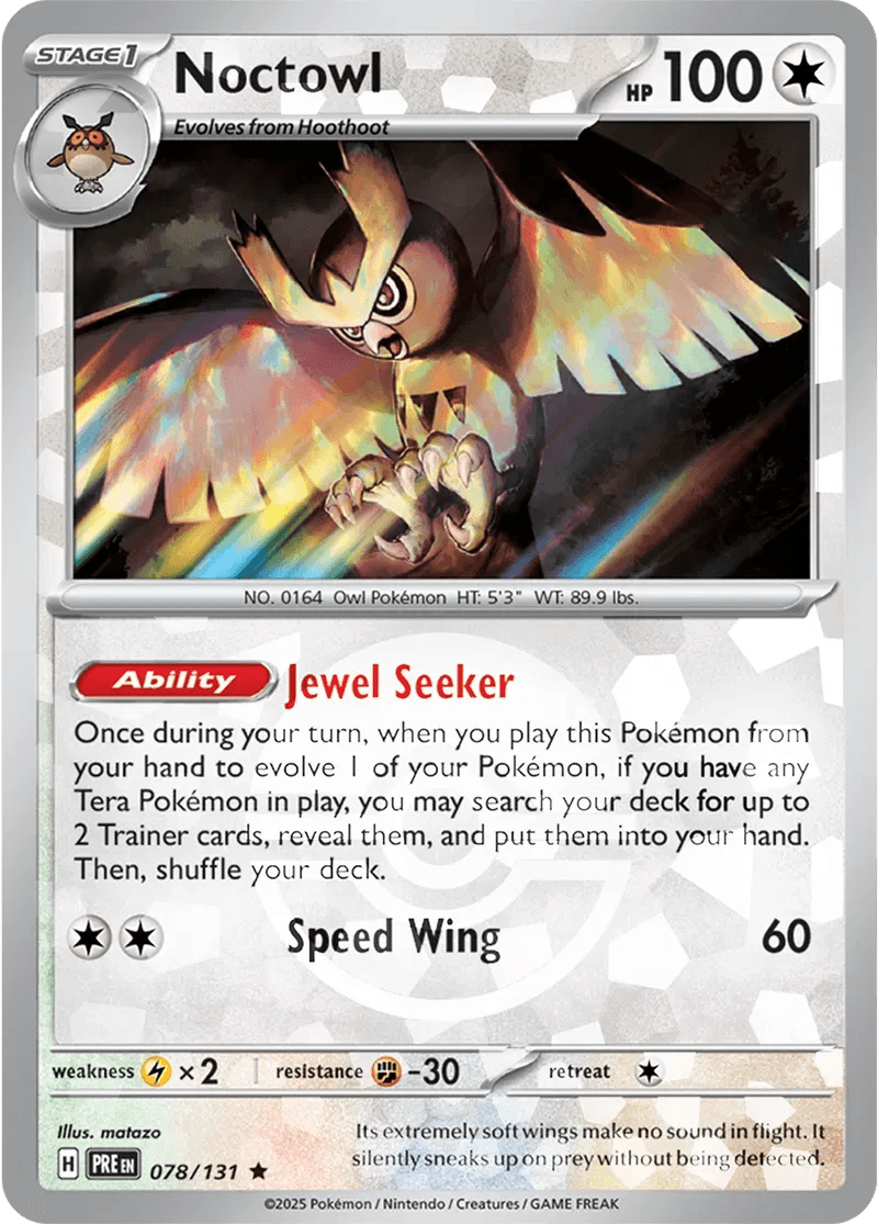 Noctowl 78/131 Poké Ball Holo Rare - MissingNo.