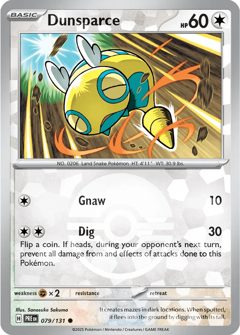 Dunsparce 79/131 Poké Ball Holo Common - MissingNo.