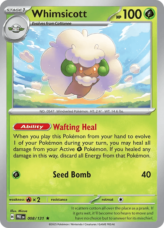 Whimsicott 8/131 Holo Rare - MissingNo.