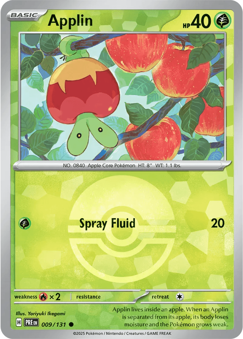 Applin 9/131 Poké Ball Holo Common - MissingNo.