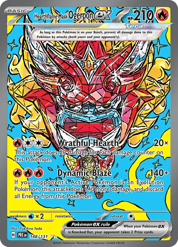 Hearthflame Mask Ogerpon ex 148/131 Special Illustration Rare ex - MissingNo.