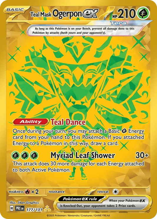 Teal Mask Ogerpon ex 177/131 Hyper Rare ex - MissingNo.