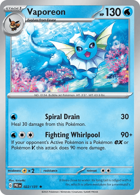 Vaporeon 22/131 Holo Rare - MissingNo.