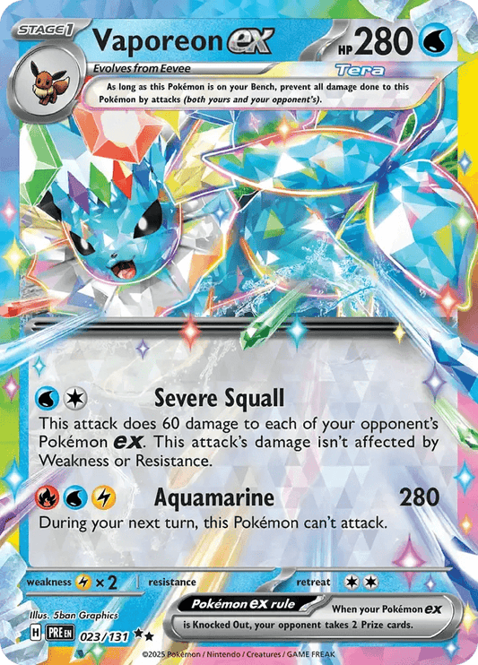 Vaporeon ex 23/131 Double Rare ex - MissingNo.