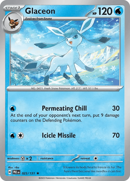 Glaceon 25/131 Holo Rare - MissingNo.