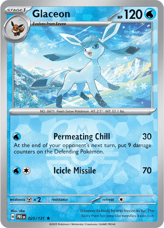 Glaceon 25/131 Reverse Rare - MissingNo.