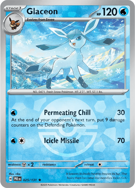Glaceon 25/131 Poké Ball Holo Rare - MissingNo.