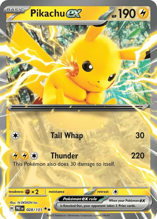 Pikachu ex 28/131 Double Rare ex - MissingNo.