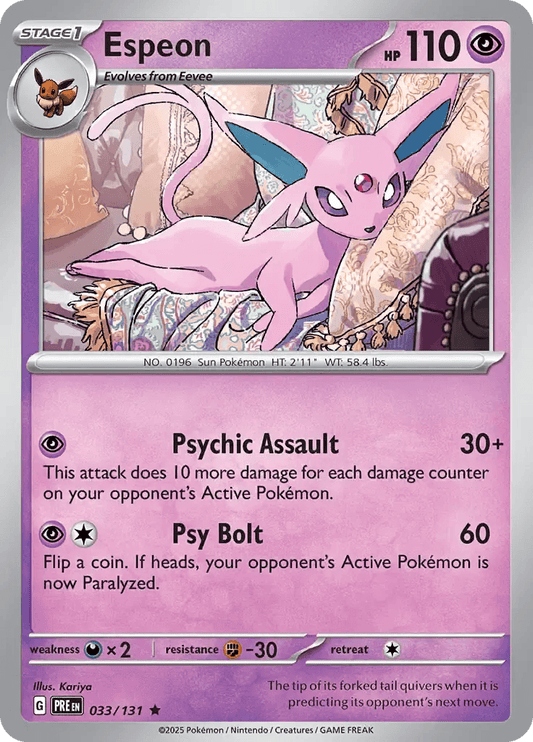 Espeon 33/131 Holo Rare - MissingNo.