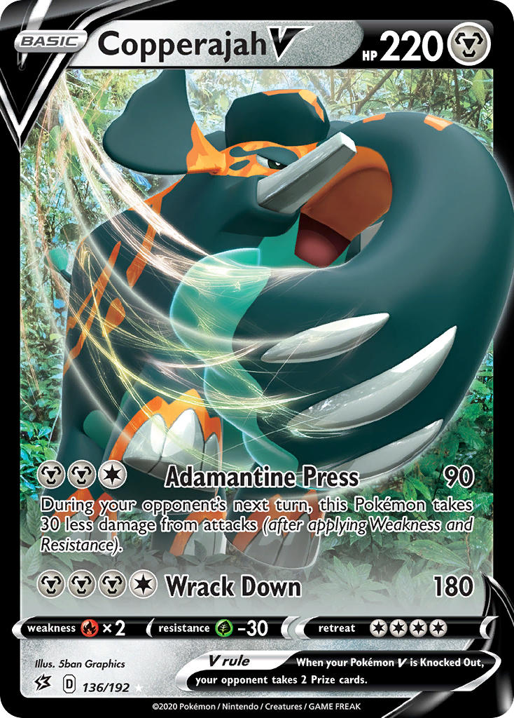 Copperajah V 136/192 Holo Rare V - MissingNo.