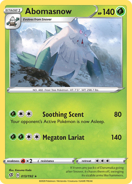 Abomasnow 13/192 Reverse Rare