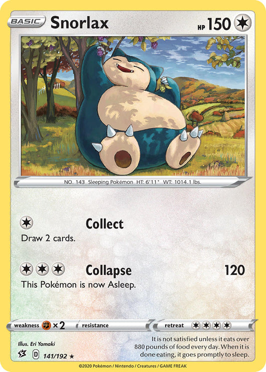 Snorlax 141/192 Reverse Rare - MissingNo.