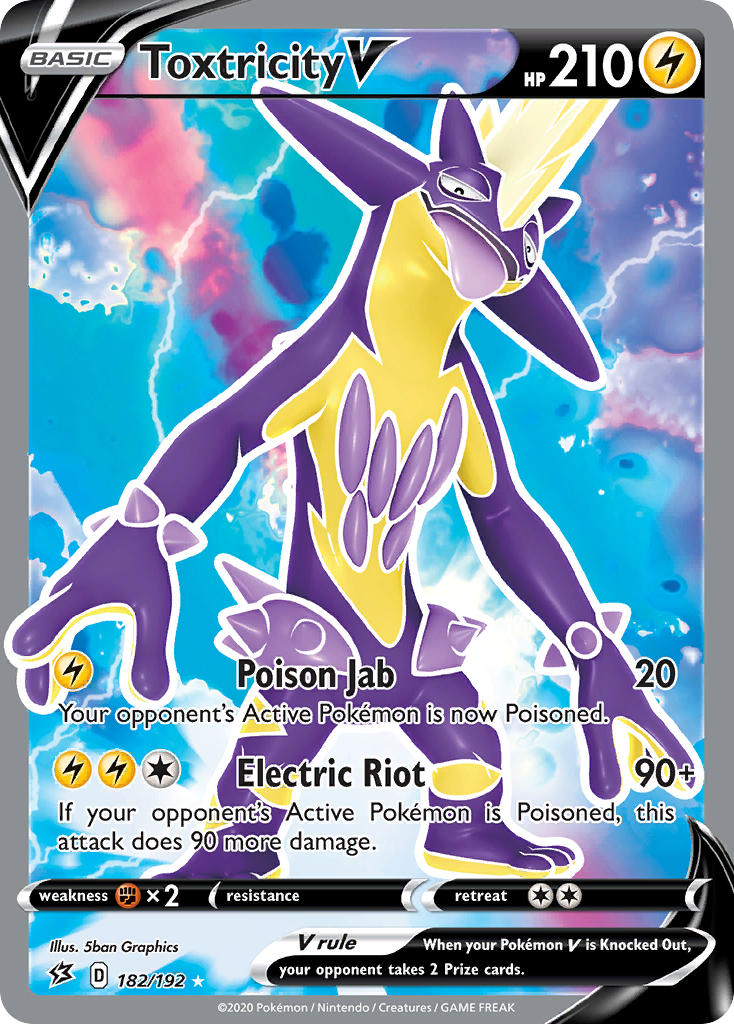 Toxtricity V 182/192 Holo Ultra Rare V - MissingNo.