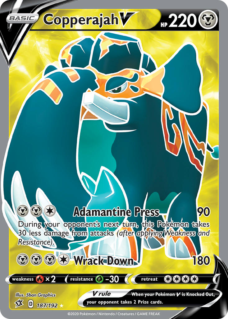 Copperajah V 187/192 Holo Ultra Rare V - MissingNo.