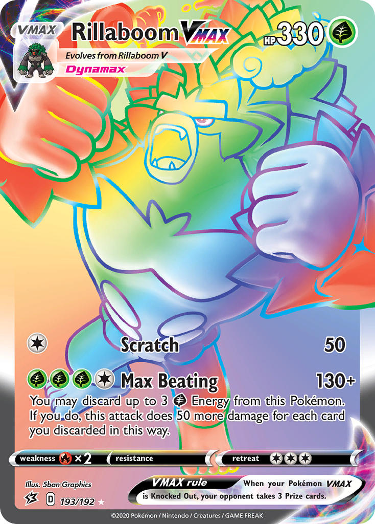 Rillaboom VMAX 193/192 Rainbow Secret Rare VMAX - MissingNo.
