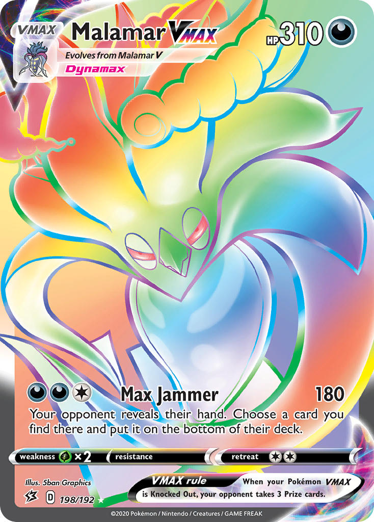 Malamar VMAX 198/192 Rainbow Secret Rare VMAX - MissingNo.