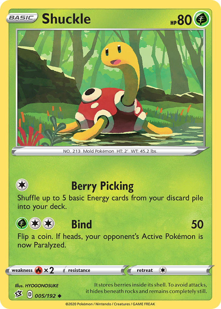 Shuckle 005/192 Reverse Uncommon - MissingNo.