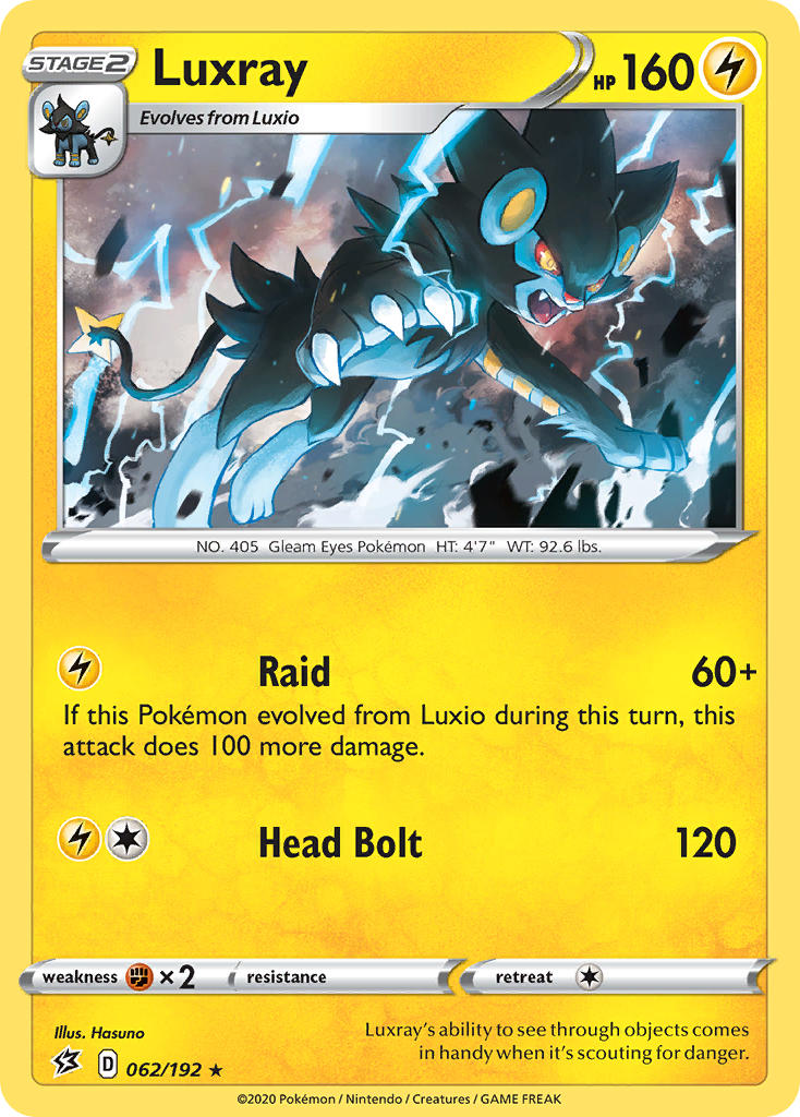 Luxray 062/192 Reverse Rare - MissingNo.
