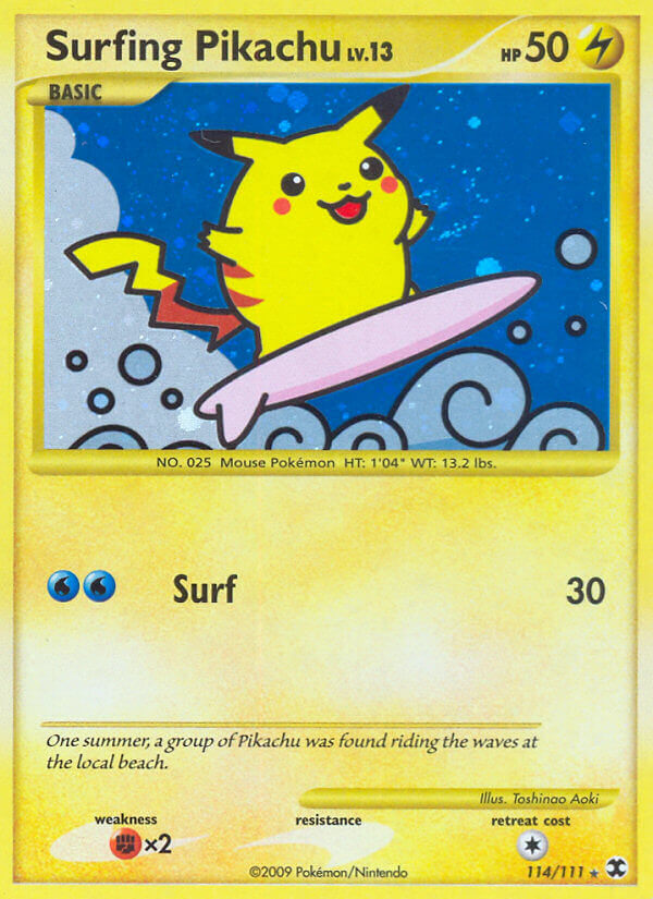 Surfing Pikachu 114/111 Holo Secret Rare - MissingNo.